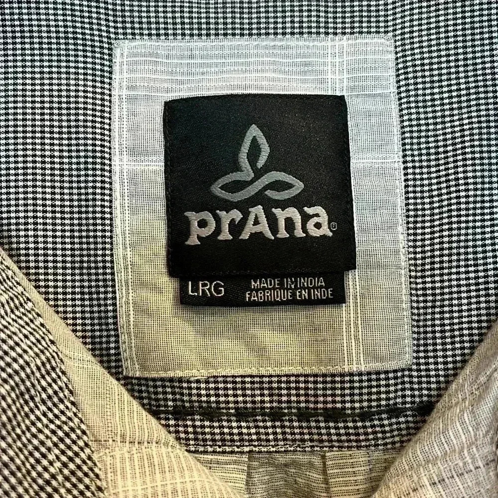 PrAna 100% Organic Cotton button down short sleeve shirt Large - Picture 5 of 11